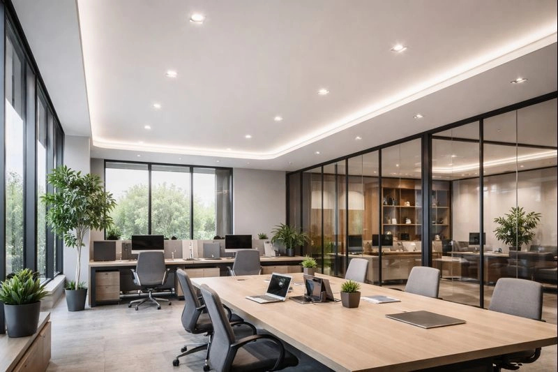 Сатиновые натяжные потолки с мягкой LED-подсветкой, ровная сатиновая поверхность без бликов