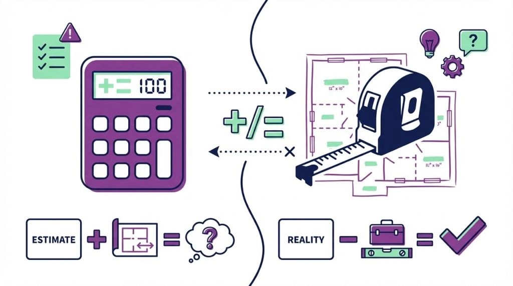 Калькулятор натяжного потолка онлайн: почему расчёт отличается от замера