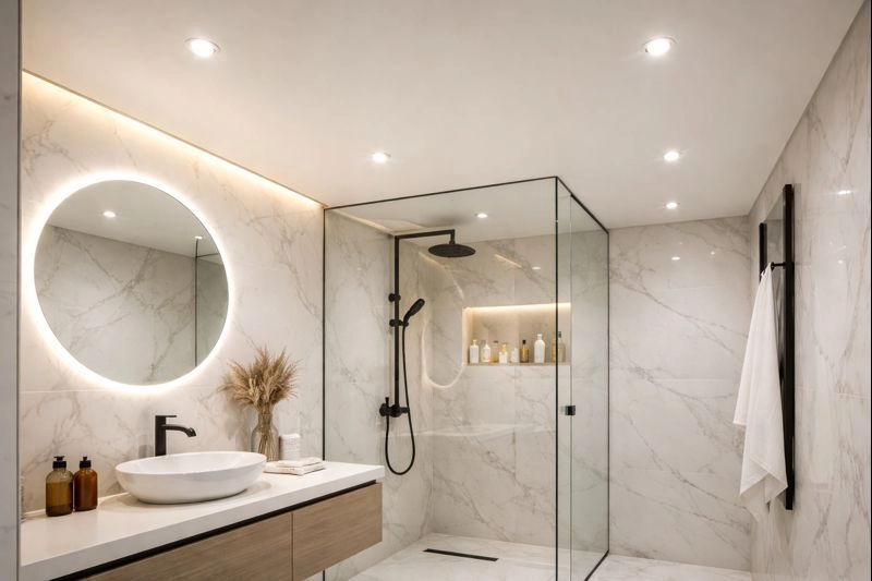 Сатиновые натяжные потолки с мягкой LED-подсветкой, ровная сатиновая поверхность без бликов