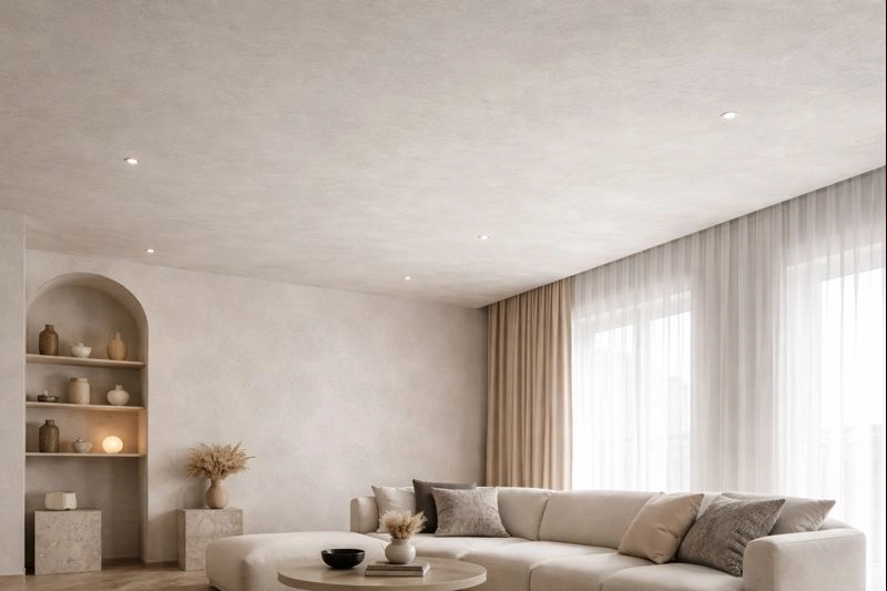 Тканевые натяжные потолки в интерьере