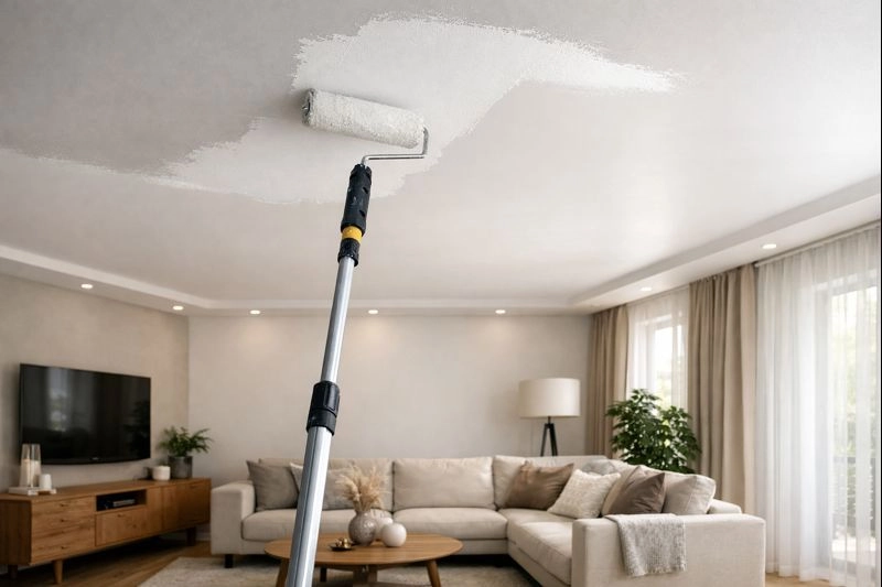 Можно ли красить натяжной потолок